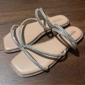 Cushion Memory Foam Flat Sandals with Rhinestones ✨